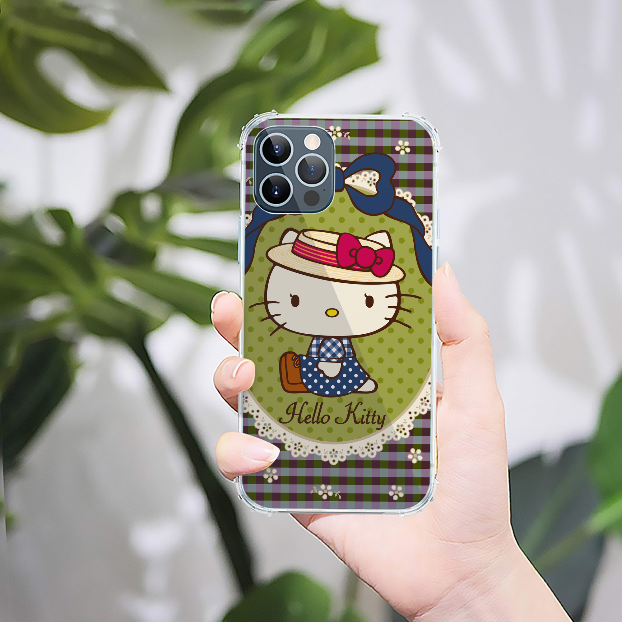 （画像用） Hello Kitty ハローキティ 【iPhone 12シリーズ対応】透明スマホケース（クリアソフトケース）